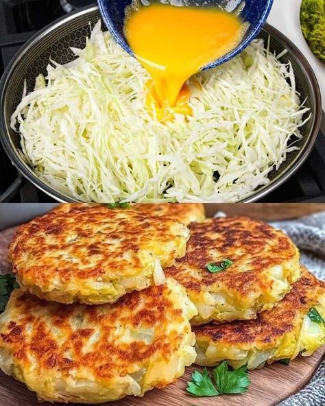 Weight Watchers Yummy Recipes | Quick Cabbage Patties Recipe | Better Than Meat | Facebook Cabbage Patty Recipe, Cabbage Patties Baked, Cabbage Cakes Recipe, Cabbage Burgers Recipes, Cabbage Patties Fried, Cabbage Fritters Recipe, Cabbage Cakes, Cabbage Patties, Cabbage Pancakes