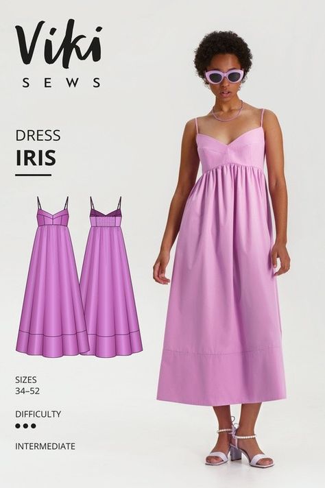 Sewing Bee Pattern, Sundress Pattern, Dress Weights, Sewing Bee, Shirting Fabric, Dress Making Patterns, Strappy Dresses, Dress Sewing Pattern, Stretch Lace