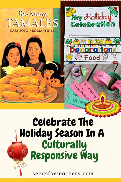 Wanting to teach your students about holidays around the world: Christmas, Hannukah, Kwanza etc? Here are some tips to teach holidays in a culturally responsive way that uplifts different cultures and helps students value their personal traditions. Hannukah Traditions, December Holidays Around The World, Culturally Responsive Teaching, Around The World Christmas, Teaching Holidays, Christmas Teaching, Seasonal Activities, Classroom Culture, Teacher's Blog