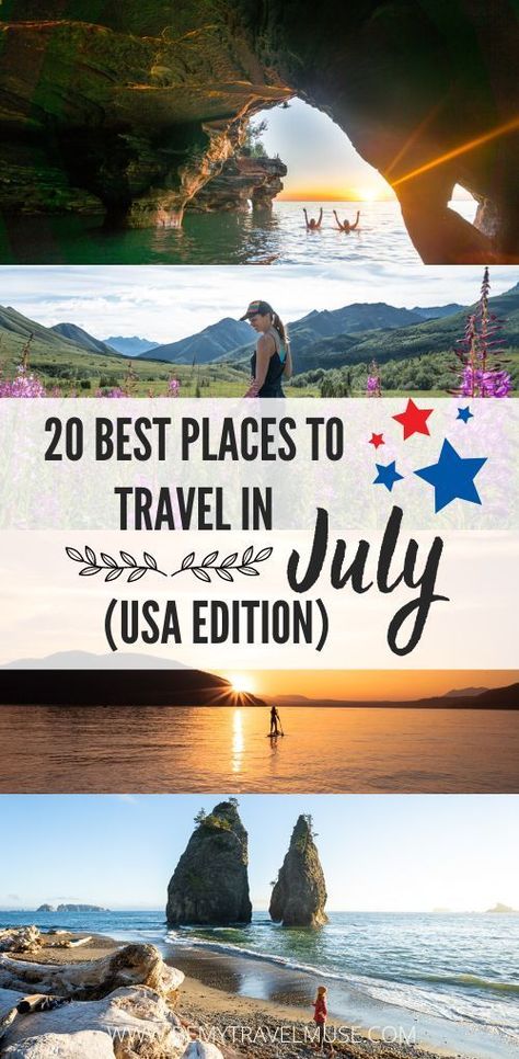 20 best places to travel in the month of July, USA edition. Whether you are planning a fun summer vacation or an epic road trip this July, we've got your covered. #July #USA Travel In Usa Top 10, Cape Cod 4th Of July, Best Summer Vacations In The Us, July Travel Destinations, Best Summer Vacations, Summer Travel Destinations, 2024 Travel, Vacations In The Us, Best Places To Vacation