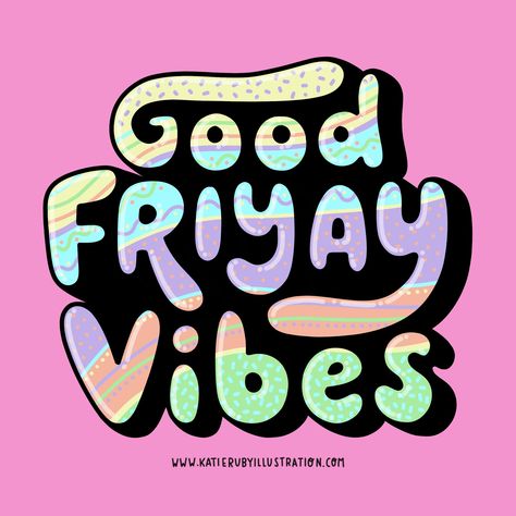 Good friyay vibes - lettering Friyay Vibes, Friday Funnies, Happy Easter Weekend, Today Is Friday, Friday Images, Happy Friday Quotes, Friday Quotes, Lettering Inspiration, Ipad Lettering