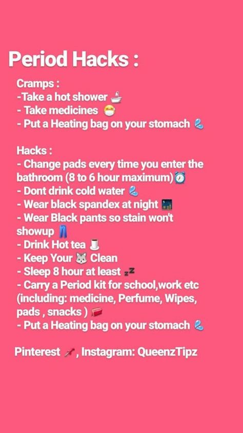 Period Health, Period Tips, 1000 Lifehacks, Healthy Period, Period Problems, Life Hacks Every Girl Should Know, Period Kit, Period Hacks, Hacks Every Girl Should Know