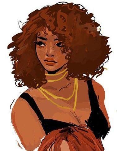 Black Female Oc Art, Blasian Character Design, Poc Woman Drawing, Black Hairstyles Art, Oc Hair Ideas, Latina Oc Art, Indian Character Design, Afro Hair Character Design, Character Inspiration Poc Woman