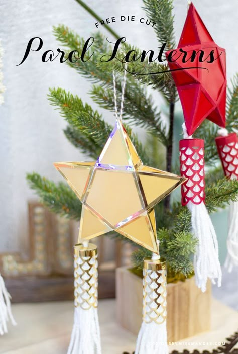 FREE Parol Lanterns – Christmas Star Cut Files - Designs By Miss Mandee. Christmas, craft, Cricut, cut file, die cut, DIY, Filipino, free, free SVG, freebie, holiday, holidays, lantern, lanterns, ornament, ornaments, parol, Parol Lanterns, silhouette, star, stars, svg, the Philippines, winter, x-mas. Parol Diy, Christmas Parol, Diy Christmas Star, Craft Cricut, Stars Svg, Fun Holiday Crafts, Cricut Christmas Ideas, Christ Centered Christmas, Lantern Christmas