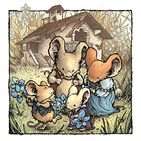 David Petersen's Blog: October 2017 Mouse Guard Rpg, David Petersen, Inktober Ideas, Mouse Guard, Family Illustration, Green Eggs, Color Balance, Skull Tattoos, Animal Skulls