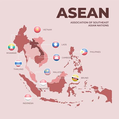 Asean Map, Maps Aesthetic, Independence Day Background, Philippines Culture, Infographic Map, Asia Map, Building Illustration, Knowledge Facts, Cute Animal Clipart