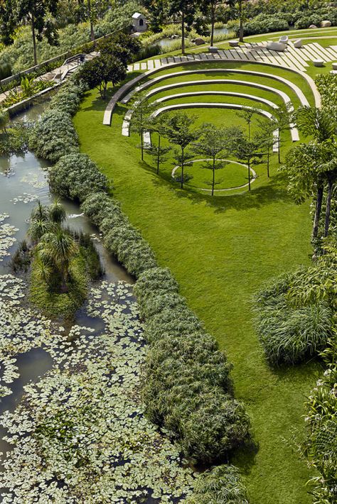 Landscape Amphitheatre, Landscape Park Design, School Landscape Design, City Parks Design, Landscape Urban Design, Landscape Architecture Park, Campus Landscape, Landscape Park, Landscape Garden Design