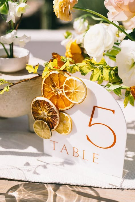 Citrus Themed Wedding, Details Darling, Wedding Ideas 2024, Love Cocktail, Themed Wedding Ideas, Infused With Love, Fruit Wedding, Bridal Shower Inspo, Citrus Wedding