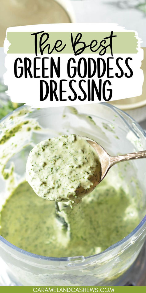 a spoonful of green goddess dressing Panera Green Goddess Dressing, Green Goddess Dressing Recipe, Green Goddess Salad Recipe, Goddess Dressing Recipe, Green Goddess Salad Dressing, Homemade Italian Dressing, Delicious Salad Dressings, Healthy Pantry, Goddess Dressing