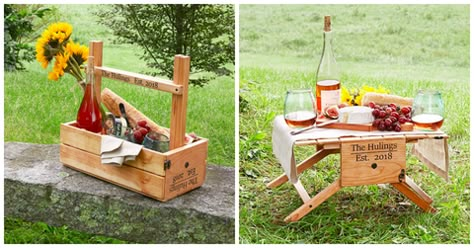 Camp Organization, Wine Picnic Table, Wine Vine, Portable Picnic Table, Picnic Box, Picnic Tote, Picnic Inspiration, Wine Carrier, Wine Table