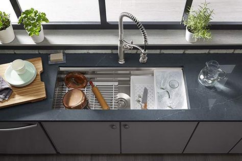 Black undermount kitchen sink