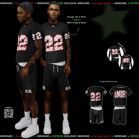 (HARDSWAE) Savage Outfit UPDATED!!!!!!!!!!!!!!!! ✩. | Patreon Urban Man Cc Sims 4, Sims 4 Nike Cc Men, Sims 4 Cc Black Men Clothes, Sims 4 Male Clothes Urban, Sims 4 Gangster Cc, Sims 4 Urban Clothes, Guy Sims, Sims4 Male Clothes, Sims 4 Black Male Cc Clothing