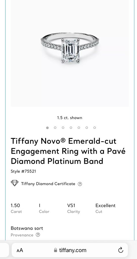 Tiffany Engagement Ring Emerald, Tiffany Engagement Ring, Tiffany Diamond, Pave Engagement Ring, Emerald Engagement Ring Cut, Emerald Engagement Ring, Emerald Cut, Pave Diamonds, Future Wedding