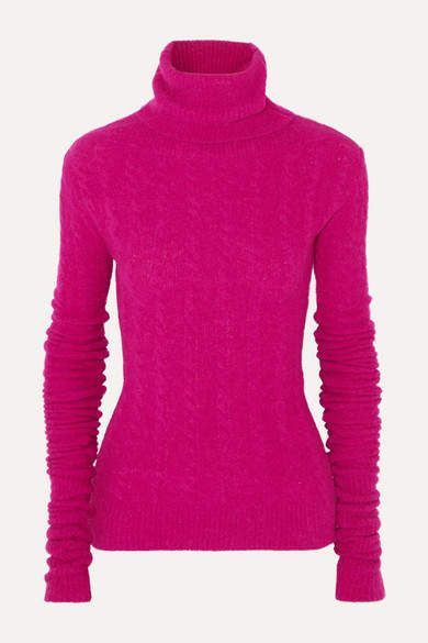 Jacquemus Sofia Cable-knit Alpaca-blend Turtleneck Sweater - Fuchsia #Sponsored , #Sponsored, #Cable#knit#Jacquemus Turtleneck Fashion, Knit Alpaca, Sweaters And Cardigans, Extra Long Sleeves, Mode Fashion, Pink Sweater, Fashion Advice, 21st Century, Extra Long