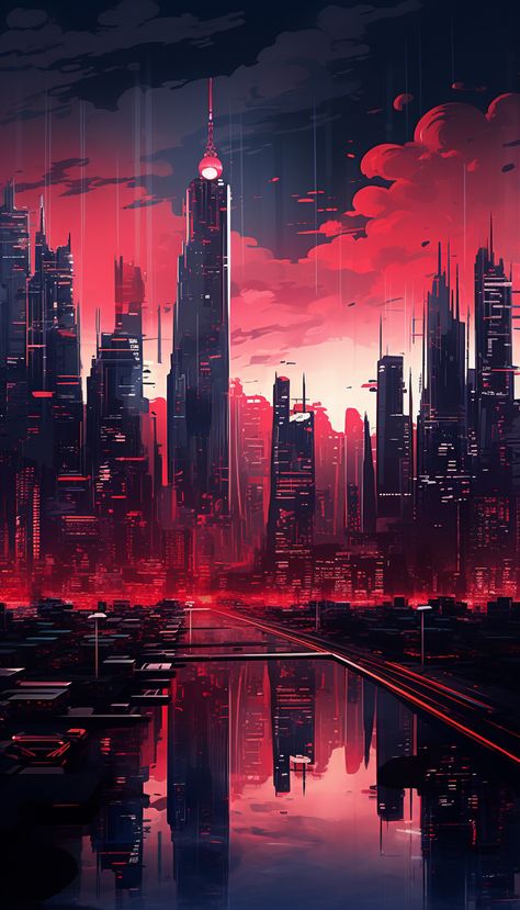 Digital Art: Cyberpunk 2077 Red Sky Night city #zicxa-photos #zicxa #images #background #wallpaper #freepik #shutterstock #VN Anime Sci Fi Background, Cyberpunk Theme Wallpaper, Cyberpunk 2077 Night City Wallpaper, Cyberpunk Red Aesthetic, Cyberpunk 2077 Wallpapers Iphone, Sci Fi City Concept Art, Red Cyberpunk Aesthetic, Cyberpunk 2077 City, Cyberpunk City Aesthetic