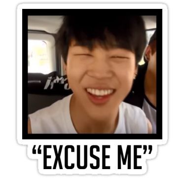 Jimin Excuse Me, Kpop Amino, Bts App, Army Memes, Pop Stickers, Stickers Kawaii, Memes Kpop, Excuse Me, Bts Chibi