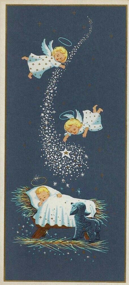 Vintage Christmas Card, Vintage Christmas Images, Old Christmas, Old Fashioned Christmas, Christmas Memory, Christmas Scenes, Noel Christmas, Christmas Nativity, Vintage Greeting Cards