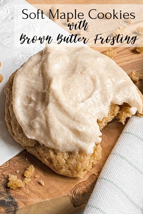 Cookies With Brown Butter, Maple Desserts, Maple Cookies, Maple Recipes, Brown Butter Frosting, Maple Syrup Recipes, Butter Frosting, Think Food, Syrup Recipe