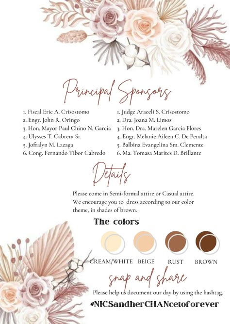 Wedding Invitation Content, Filipiniana Wedding Dress, Filipiniana Wedding Theme, Wedding Invitation Details Card, Filipiniana Wedding, Earth Tone Wedding, Spring Wedding Color Palette, Dusty Pink Weddings, Invitation Layout