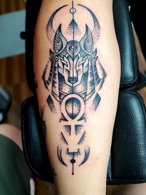 #dots #pointillism #anubis #egyptian #egyptiangod #afterlife #ankh #tattoo #studio13tattoomg Jackal Tattoo, Anunnaki Tattoo, Afterlife Tattoo, Ankh Tattoo, Anubis Tattoo, Egyptian Tattoo, Aztec Art, Egyptian Gods, Tattoos Ideas