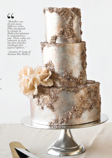 Metallic Wedding Colors, Bling Wedding Cakes, Bronze Wedding, Copper Wedding, Amazing Wedding Cakes, Cake Wedding, Stunning Wedding Dresses, Wedding Cake Inspiration, Online Class