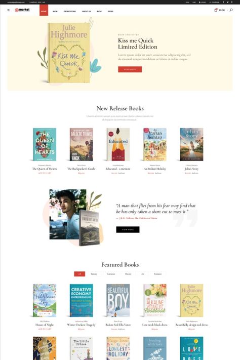 7+ Best Book Store & Publisher WooCommerce WordPress Themes 2021 In this collection, we will introduce you the top 7+ best book store WooCommerce WordPress themes 2021 on Themeforest for your website. #woocommerce #wordpresstheme #bookstore #bookshop #wordpressthemes #woocommercethemes #wpthemego Webpage Design Layout, Web Design Books, Creative Economy, Library Website, Library Inspiration, Book Sites, Book Shop, Wordpress Website Design, Woocommerce Themes