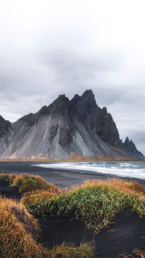 Nature mobile wallpaper background, cloudy black sand beach in Iceland | free image by rawpixel.com Iceland Wallpaper, Iceland Beach, Iphone Wallpaper Dark, Nature Mobile, Iphone Wallpaper Black, Iceland Nature, Iceland Photography, Dark Sea, Wallpaper Dark