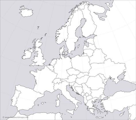 Europe Blank Map HD Europe Map Printable, World Map Europe, World History Map, Map Quiz, Map Of Europe, European Map, Imaginary Maps, Physical Map, Geography Map