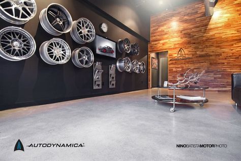 Autodynamica - Authorized HRE Dealer - a photo on Flickriver Auto Showroom Design, Mechanic Shop Decor, Car Showroom Interior, Car Showroom Design, Tire Shop, Car Workshop, Showroom Interior Design, Retail Shelving, Car Showroom