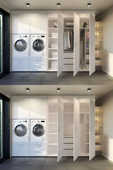 Laundry Room Ideas 2023, Decorating Laundry Room, Room Ideas 2023, Modern Laundry Room Ideas, Laundry Room Storage Ideas, Modern Laundry Room, Room Storage Ideas, Modern Laundry, Stylish Laundry Room