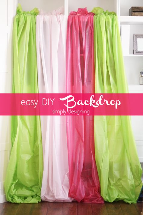 Easy DIY Photo Backdrop Easter Photo Backdrop, Diy Fotokabine, Easter Backdrops, Diy Photo Backdrop, Baby Shower Photography, Quick And Easy Crafts, Easy Backdrops, Diy Photo Booth, Backdrop Ideas