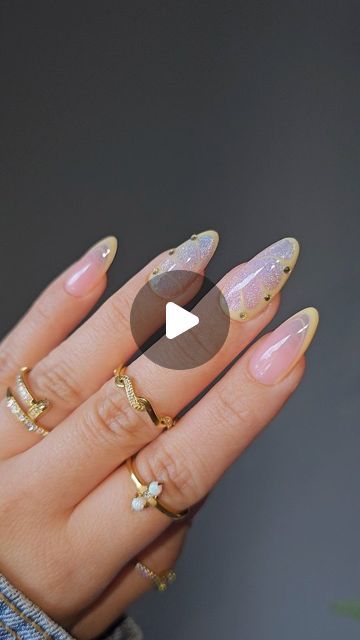 Arlet Castillo on Instagram: "🧈🦋.

Using @daily_charme 
605 Lemon Meringue 
C07 Unikitty
Twinkle Round Rhinestone( Light Jonquil )
Diamond shine top coat ✨️ 

Use code DREAMY10 to save 💰 ✨️ 

#dailycharme #dailycharmer #nails #nailsdesign #almondnails #trendingreels #trendingnails #trendingnails2024 #nailart #nashvillenailtech #nails2024 #butterflynails #butternails" Lemon Meringue, Meringue, Almond Nails, Nail Tech, Top Coat, Twinkle Twinkle, Nail Designs, Lemon, Nail Art