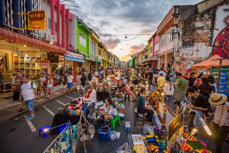 ▷ Phuket Shopping - Where to shop in Phuket? - PHUKET 101 Phuket Shopping, Phuket Travel Guide, Phuket Town, Phuket Travel, Thailand Vacation, Cheap Holiday, Walking Street, Old Street, Street Market