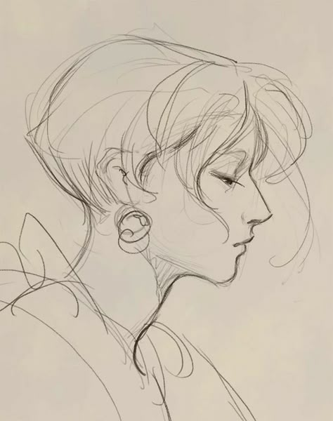 Random Face Sketches, Portrait Art Reference Photos, Anime Style Portrait, Portrait Drawing Reference Sketch, Sketch Book Portrait, Anime Portrait Sketch, Portrait Pose Reference Drawing, Portrait Poses Drawing, Anime Side Profile Reference