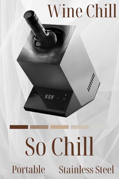 The Cobalance tech novelty wine chiller ensures wine stays at optimal temperature for up to 24 hours, ideal for reds at 59-64℉ and whites at near freezing 41℉. This chiller can be used anywhere and is perfect for homes, picnics, or restaurants. It accommodates most 750ml bottles but does not fit wider or taller ones like Dom Pérignon. It comes beautifully gift-boxed, includes a satisfaction guarantee, and offers lifelong customer support. *This is an affiliate link or sponsored product. Wine And Coffee Bar, Home Wine Bar, Wine Bars, Christmas Party Gift, Bar Interior, Champagne Bottles, Modern Kitchens, Wine Chiller, Wine Lover