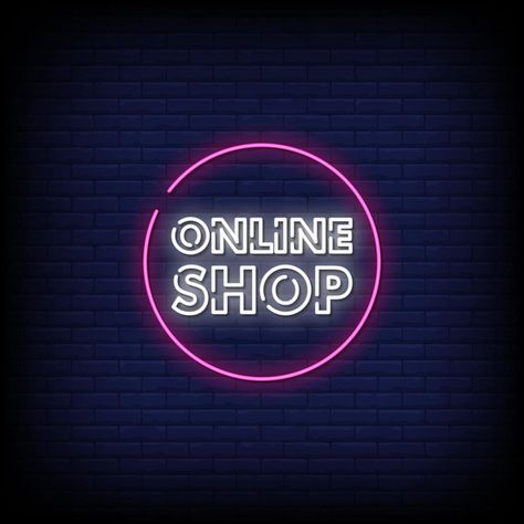 Online Shop Neon Signs Style Text Vector Special Offer Logo, Logo Online Shop, Shopping Online Logo, Shopping Pictures, Best Nature Images, Beautiful Logos Design, Neon Logo, Vector Online, Shop Icon