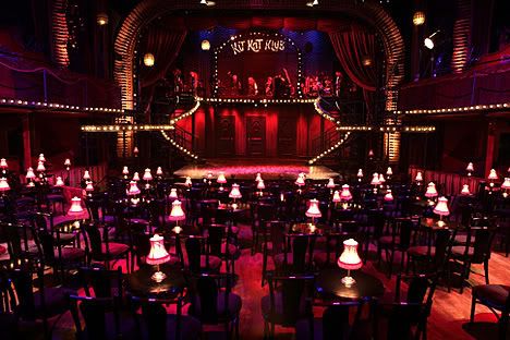 Love love love these lamps on the tables Cabaret Club Interior, 50s Supper Club, Burlesque Club Interior, Burlesque Club Aesthetic, Cabaret Kit Kat Club, Cabaret At The Kit Kat Club, Burlesque Interior, Dark Cabaret Aesthetic, Cabaret Performance