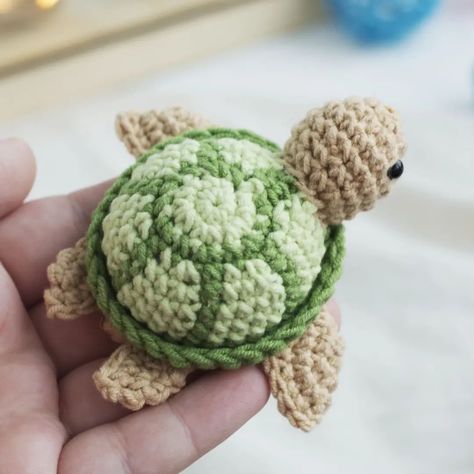 Crochet Turtle Shell, Succulent Turtle, Crochet Turtles, Turtle Duck, Crochet Pincushion, Small Crochet Gifts, Turtle Amigurumi, Amigurumi Projects, Crochet Turtle Pattern