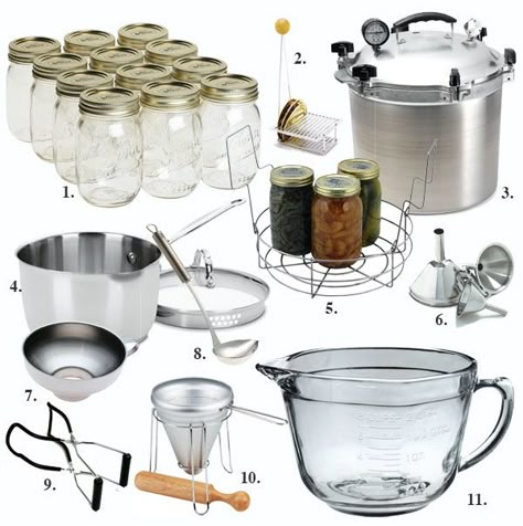 Home Canning Equipment — Home Canning Tools Canning Essentials, Canning For Beginners, Canning Tools, Canning Equipment, Food Canning, Canning Kitchen, Canning 101, Food Preserving, Freezing Food