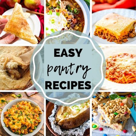 Recipes Using Only Canned Food, Pantry Staples Recipes, Emergency Pantry, Shelf Cooking, Pantry Cooking, Survival Recipes, Pantry Freezer, Easy Dinners For Two, Blueberry Pancakes Recipe