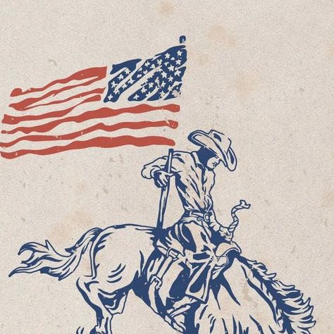 T shirt designs Vintage American Flag Aesthetic, American Cowboy Aesthetic, Western Standoff, Vintage Cowboy Illustration, Brand T Shirt Design, Cowboy Graphic Design, Western Line Art, Retro Cowboy Aesthetic, Rustler Hat Co