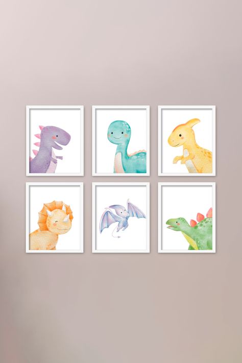 Watercolor Dinosaurs Prints Set, Nursery Baby Dinosaurs, Nursery Wall Art, Printable Wall Art, Watercolor Decor, Wall Art Dinos Kids Room Dinosaurs Nursery, Watercolor Dinosaurs, Dino Kids, Watercolor Decor, Nursery Wall Art Printable, Wall Art Watercolor, Baby Dinosaurs, Wall Art Printable, Punch Needle