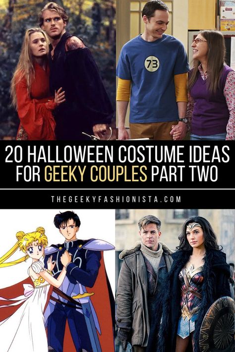 Geeky Halloween Costumes For Couples, Nerd Couple Halloween Costumes, Couples Nerd Costumes, Cute Nerdy Couples Costumes, Scifi Couples Costumes, Nerdy Family Halloween Costumes, Geek Costume Ideas, Avenger Couple Costume, Star Trek Couples Costumes