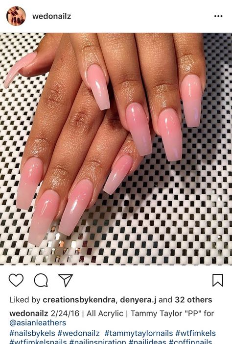 Nail Instagram : @wedonailz | Tammy Taylor "P3" acrylic | Coffin Shape | #nailsbykels #coffinnails #nudenails #pinknails #coffinshapednails | IG: @wtfimkels NAIL IG: @wedonailz Nail Instagram, Tammy Taylor, Coffin Shape, Coffin Shape Nails, Acrylic Coffin, Nail Games, Nude Nails, Coffin Nails, Pink Nails