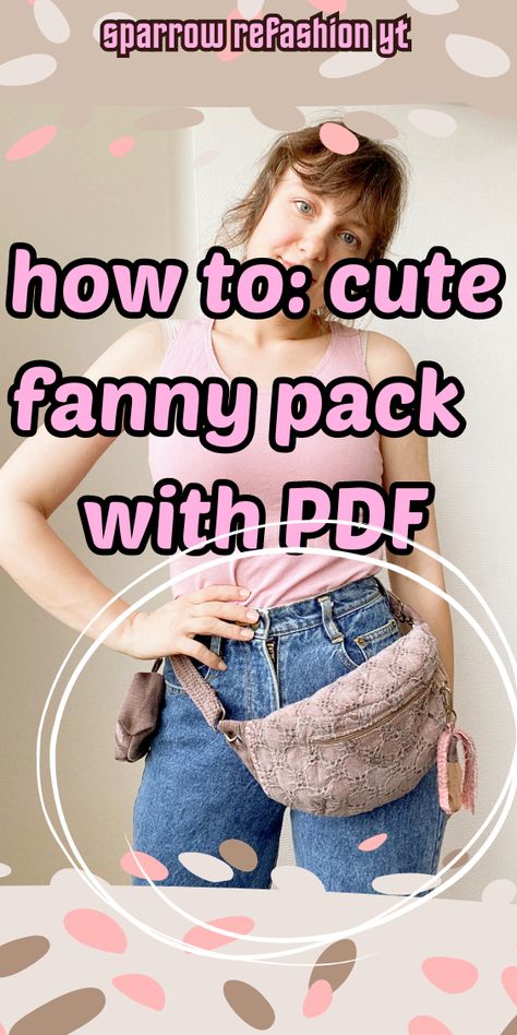 Craft your stylish and functional fanny pack with a matching coin purse! 🌟 Get hands-on with my free PDF pattern and follow along the step-by-step tutorial. Perfect for on-the-go, this project is super easy and adds a touch of flair to your outfits. Sew your own accessories today! 🧵👜 Novelty Bags Diy, Fanny Pack Sewing Pattern Free, Free Pdf Sewing Patterns Bags, Fannypack Pattern, Bum Bag Pattern Free, Diy Fanny Pack Pattern Free, Fanny Pack Pattern Free, Diy Purse Patterns Free, Free Fanny Pack Pattern