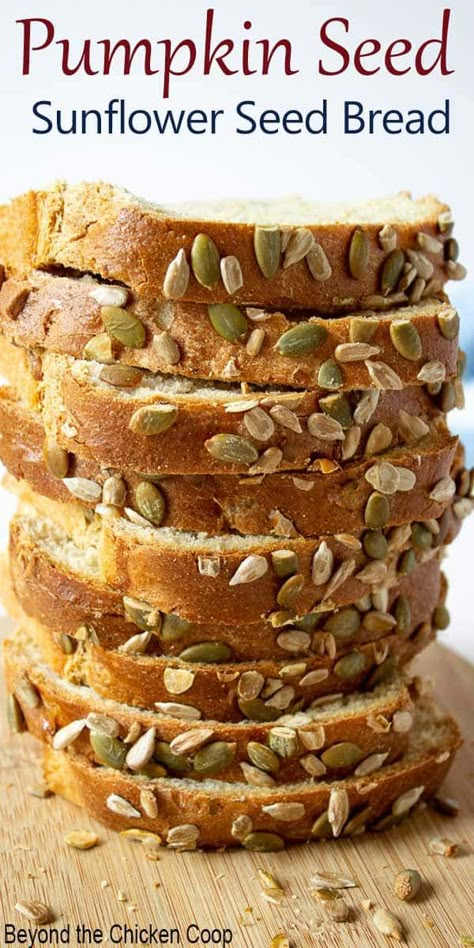 Sunflower Seed Bread, Seeded Bread Recipes, Wheat Bread Recipe, Pumpkin Seed Recipes, Seed Bread, Toasted Pumpkin Seeds, Best Bread Recipe, Roasted Pumpkin Seeds, Healthy Bread