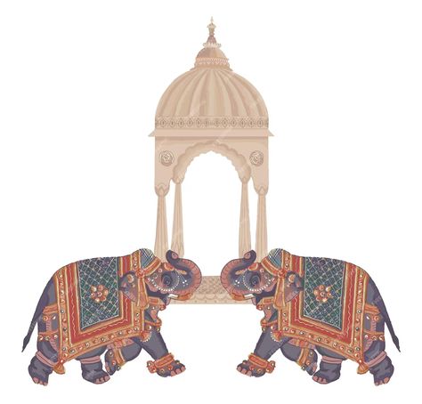 Premium Vector | Decorative mughal indian elephants illustration Indian Elephant Illustration, Mughal Elements, Mughal Elephant, Elephants Illustration, Salim Ali, Mehndi Invitation, Indian Elements, Digital Invitations Design, Digital Wedding Invitations Design