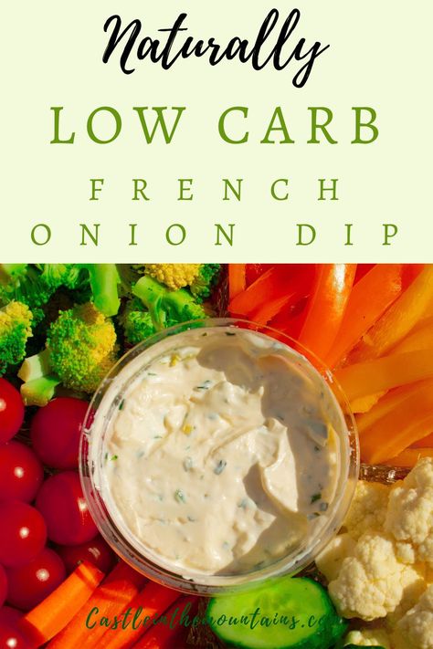 Low Carb French Onion Dip - Easy Instant Party Dip Keto French Onion Dip, Keto Veggie Dip, Low Carb Dips, French Onion Casserole, Keto Dip, Vegetable Dip Recipe, French Onion Dip Recipe, Keto Dips, Homemade French Onion Dip