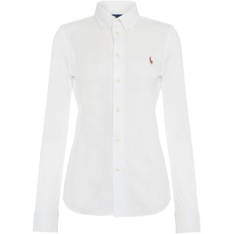 Polo Ralph Lauren Heidi oxford stretch shirt ($125) ❤ liked on Polyvore featuring tops, white, clearance, white cotton tops, shirt tops, white oxford shirt, white shirt and stretch top Oxford Shirt Women, Ralph Lauren Oxford Shirt, White Oxford Shirt, Top Polo, White Oxford, Polo Women, White Collared Shirt, Oxford White, White Long Sleeve Top