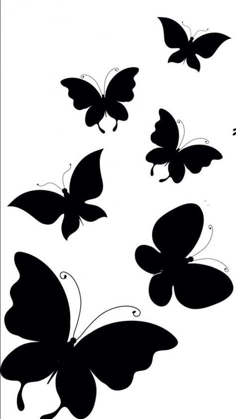 Silhouette Art Ideas Simple, Silowets Art, Black Butterfly Drawing, Sillouhette Art, Black Silhouette Art Ideas, Sillouttes Images, Butterfly Pics, Diy Wall Decor Ideas, Silhouette Butterfly